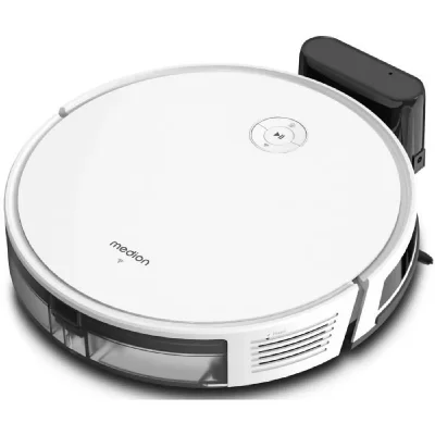 MEDION Aspirateur Robot - MD11899 - 140 min - 4000 Pa - 550 ml - Blanc