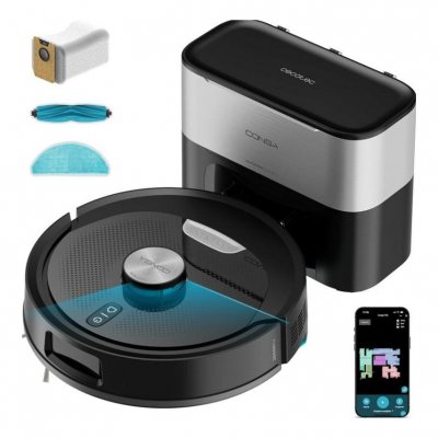 CECOTEC Aspirateur robot Navigation laser - 25000 Pa - Auto-vidage 3L - Noir