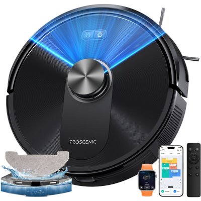 PROSCENIC Aspirateur Robot Q8 - 4200Pa - 200min d'autonomie - Noir