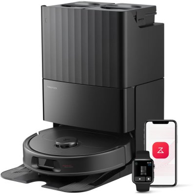 ROBOROCK Aspirateur robot  QV 35S avec base multifonction, aspiration 10 000 Pa et balai relevable