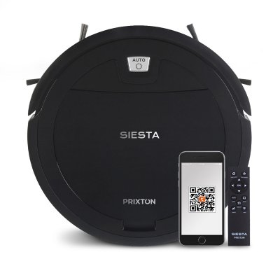 PRIXTON Aspirateur robot Siesta    Aspire et lave   WiFi   APP   Noir
