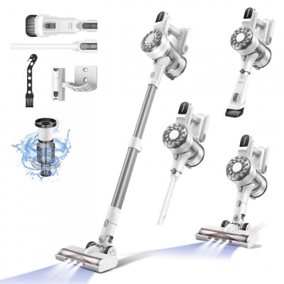 TEENDOW Aspirateur sans fil  V08 Pro - 250 W 25000 Pa 35 minutes - Blanc