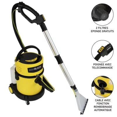 MONSTER SHOP Aspirateur shampouineuse maxblast fonction s&egrave;che & humide 20 l