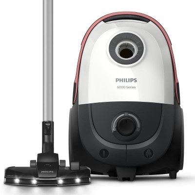 PHILIPS Aspirateur traineau avec sac -  XD6122/12 - 900 W - 4 L - Blanc polaire 
