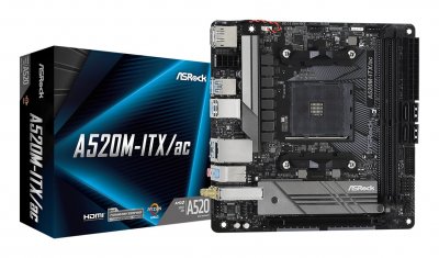 ASROCK  A520M-ITX/ac Emplacement AM4 micro ATX