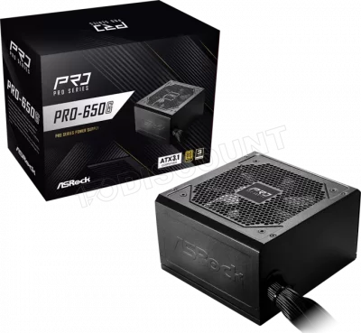 ASROCK  Alimentation Modulaire Pro Series Pro-650g 650w Atx 80+ Gold