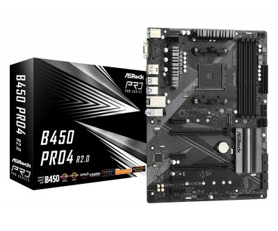 ASROCK  B450 Pro4 R2.0 AMD B450 Emplacement AM4 ATX