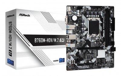 ASROCK  B760M-HDV/M.2 D4 Intel B760 LGA 1700 micro ATX