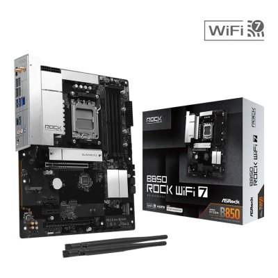 ASRock B850 Rock WiFi7 AM5 ATX Carte m&egrave;re Socket (PC) AMD&reg; AM5 Facteur de forme (d&eacute;tails) ATX