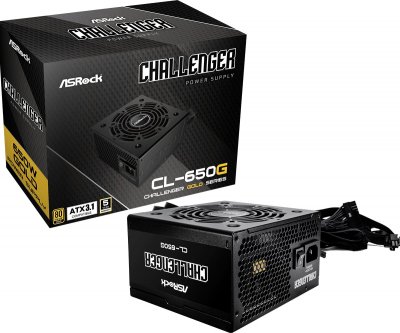 ASROCK  Bloc D&acute;alimentation Cl-650g 650w 80 Plus Gold