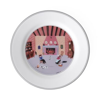 VILLEROY & BOCH Assiette &agrave; dessert en porcelaine ronde D.21cm  DESIGN NAIF - Chemin&eacute;e