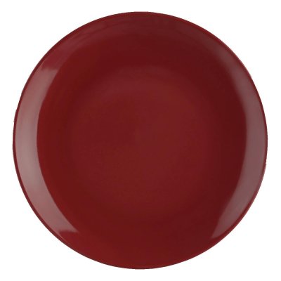SECRET DE GOURMET Assiettes et services d'assiettes - Lot de 6 assiettes &agrave; dessert - Colorama - D 21 cm - Rouge 