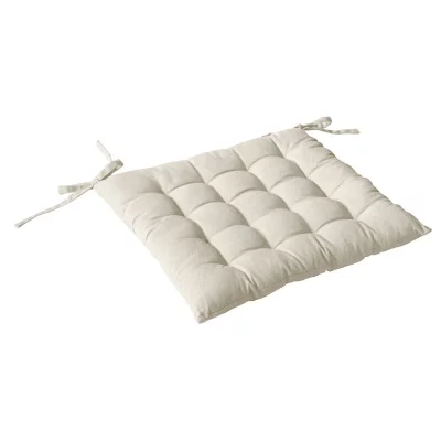 ENJOY HOME Assise matelass&eacute;e 38 x 38 x 3 cm lola 100% coton - beige ecru