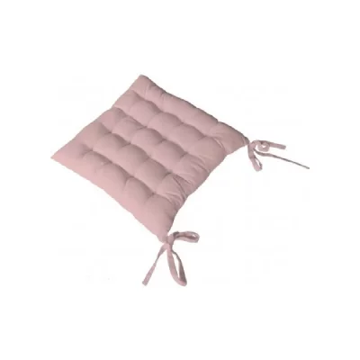 HOMEMAISON Assise matelass&eacute;e 38 x 38 x 3 cm lola 100% coton - vieux rose