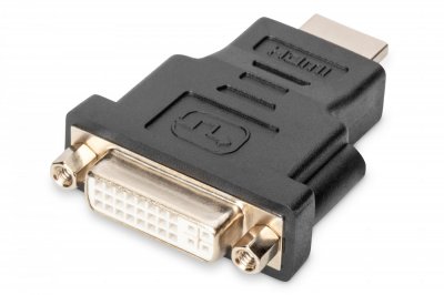 DIGITUS ASSMANN - Adaptateur vid&eacute;o - DVI-I femelle pour HDMI m&acirc;le - blind&eacute; - noir - moul&eacute;
