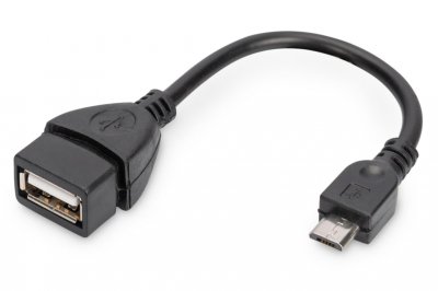 DIGITUS Assmann OTG - C&acirc;ble USB Micro B M&acirc;le vers USB vers Femelle (20 cm)