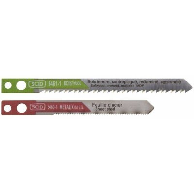 SCID Assortiment 2 lame scie sauteuse bois m&eacute;tal accroche pour Makita 