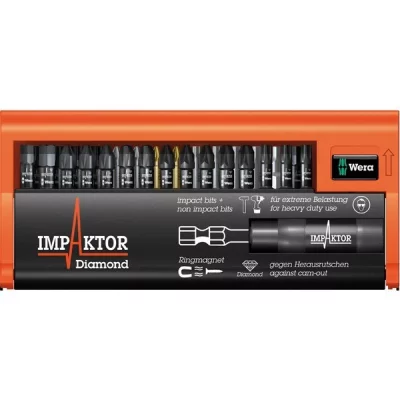 WERA Assortiment d'embouts Bit-Check Impaktor, 32 pi&egrave;ces