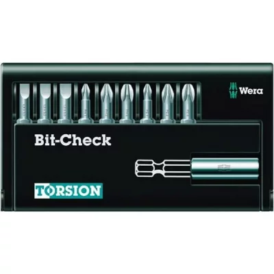 WERA Assortiment d'embouts, fente/PH/PZ, 10 pi&egrave;ces, Check