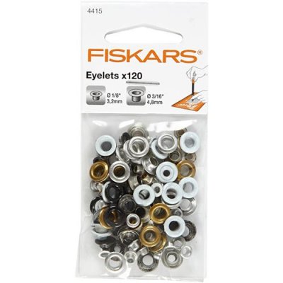 FISKARS Assortiment d'oeillets 1/8 et 3/16 x 120 -  - couleur variant