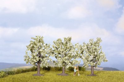 INCONNU Assortiment darbres arbre fruitier NOCH 25511 45 &agrave; 45 mm blanc, fleuri(e) 3 pc(s)