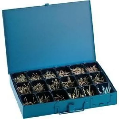 CONRAD Assortiment de 2110 vis universelles dans coffret en t&ocirc;le