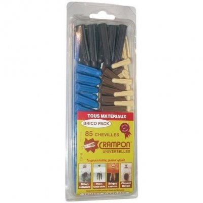 VINMER Assortiment de chevilles plastique Crampon, 85, 6 - 8 - 10