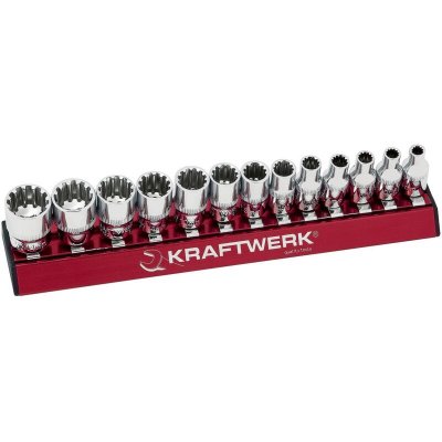 KRAFTWERK Assortiment de douilles 1/4 13 pi&egrave;ces 