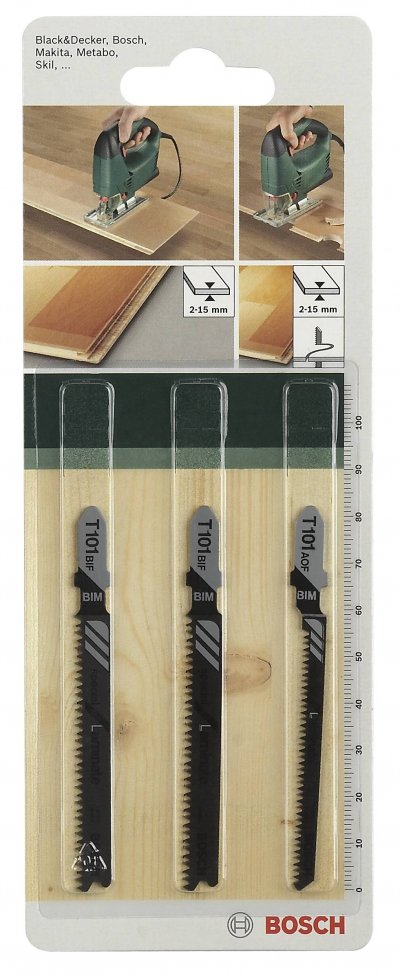 BOSCH Assortiment de lames de scie sauteuse Bois  2609256788 3 pi&egrave;ces