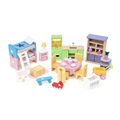 LE TOY VAN Assortiment de meubles pour maison de poup&eacute;e - 