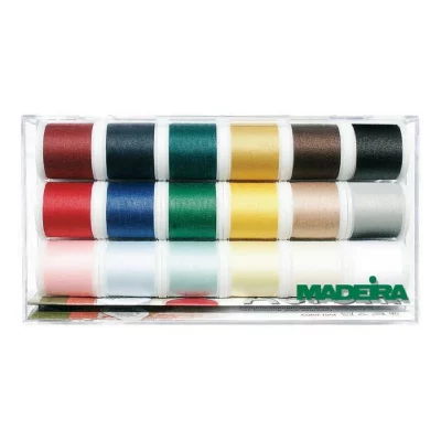 MADEIRA Assortiment Fil &agrave; tout faire Art. No. 8041 18 bobines de 200 m 
