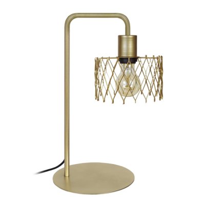 TOSEL ASTER - Lampe de bureau arqu&eacute; m&eacute;tal or