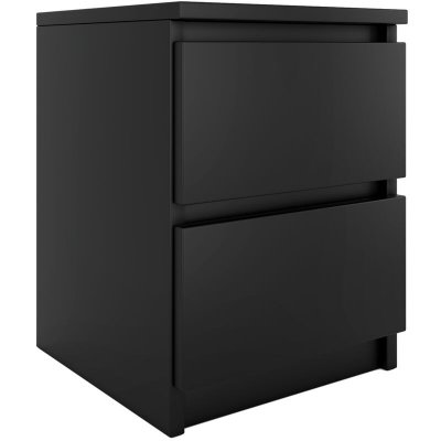 ASTER T2 - Table de chevet moderne chambre - 40x30x30 cm - Table Noir