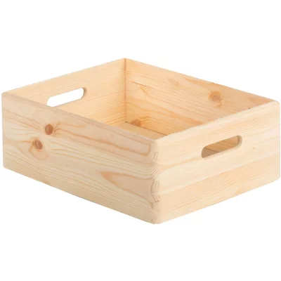 ASTIGARRAGA  Caisse de rangement empilable pin - 40 x 30 x 14 cm