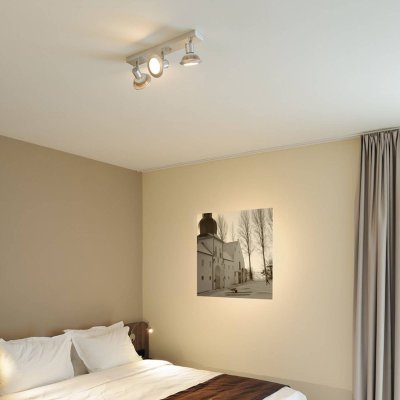 SLV Asto 3 appliques et plafonnier, alu bross&eacute;, 3x GU10 max. 75W - Blanc