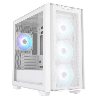 ASUS  A21 Plus A21 PLUS TG ARGB - Bo&icirc;tier mini tour - Blanc - RGB - Fen&ecirc;tre
