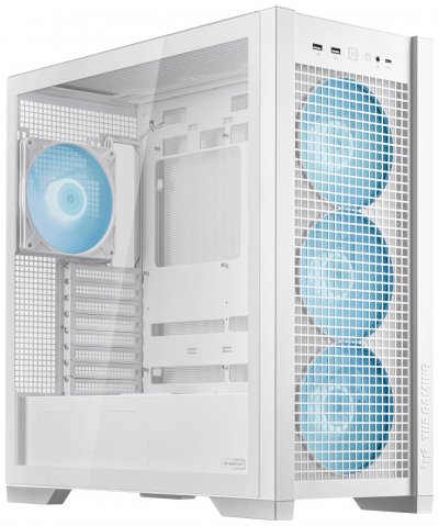 ASUS  Bo&icirc;tier ATX semi-tour  TUF GAMING GT302 TG ARGB Blanc Multicouleur Blanc