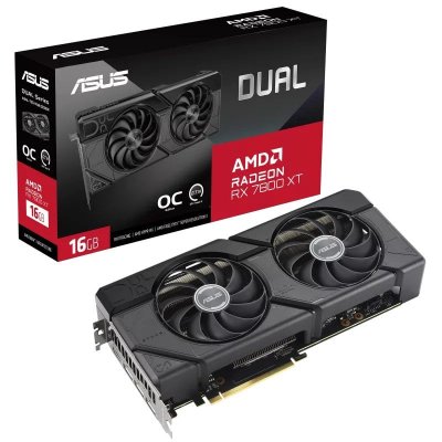 ASUS  Dual -RX7800XT-O16G AMD Radeon RX 7800 XT 16 Go GDDR6