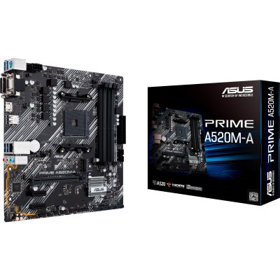 ASUS  PRIME A520M-A II/CSM AMD A520 Emplacement AM4 micro ATX