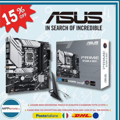 ASUS  PRIME B760M-A WIFI Intel B760 LGA 1700 micro ATX