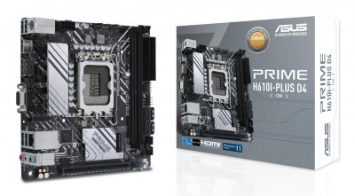 ASUS  Prime H610i-plus Motherboard Argent&eacute;