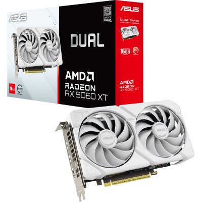 ASUS  Radeon RX 9060 XT DUAL White Edition 16Go, Carte graphique