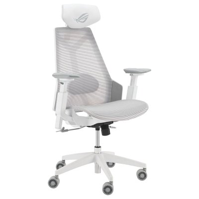 ASUS  ROG Destrier Ergo Core White Si&egrave;ge de jeu sur PC Si&egrave;ge respirant Blanc - Neuf