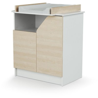 AT4  - Commode &agrave; Langer carnaval - Blanc et Bouleau