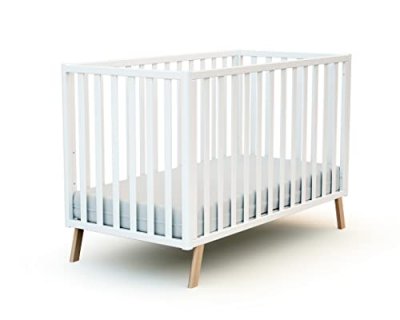 AT4  - Lit B&eacute;b&eacute; 60x120 CONFORT aille unique Blanc