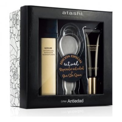 ATASHI  Coffre anti-&acirc;ge au Gardenia Jasminoid et Black Pearl 3 pi&egrave;ces