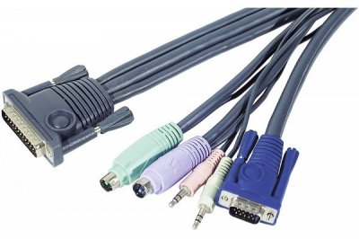 ATEN  2L-170xP Cordon KVM VGA/PS2 + audio - 1.80m
