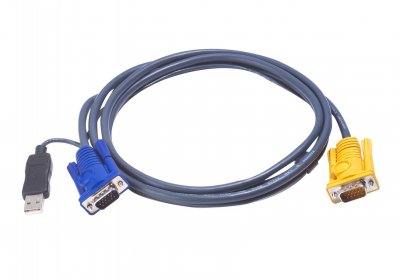 ATEN  2L-5203UP Cordon USB pour CS1208/CS1208AL/CS1216A 3 m Noir