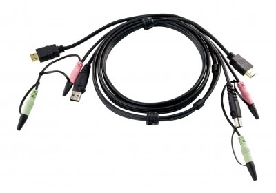 ATEN  2L-7D02UH Cable combin&acute; pour KVM HDMI USB Audio - 1,8m