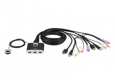 ATEN  Commutateur KVM c&acirc;ble HDMI/audio USB 2 ports avec CS692